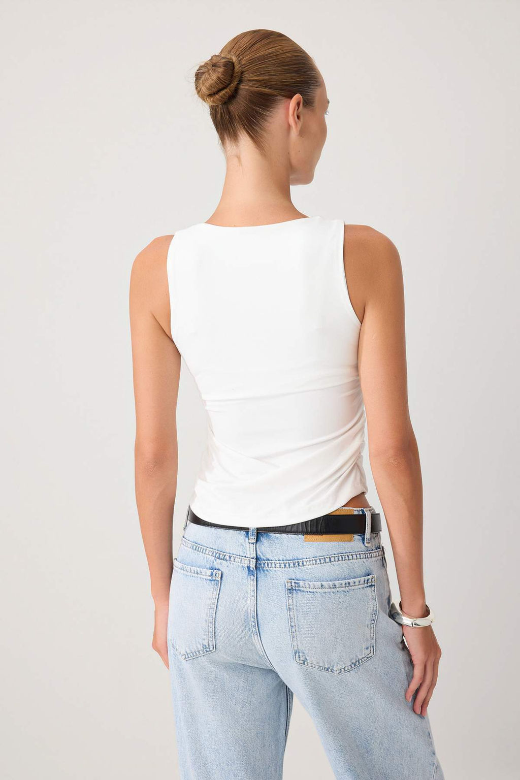 Siyah-Beyaz-Lacivert 3l_ Fitted/V_cuda Oturan Kal_n Ask_l_ Esnek _rme Atlet TWOSS26AL00137 - Trendyolmilla фото 8