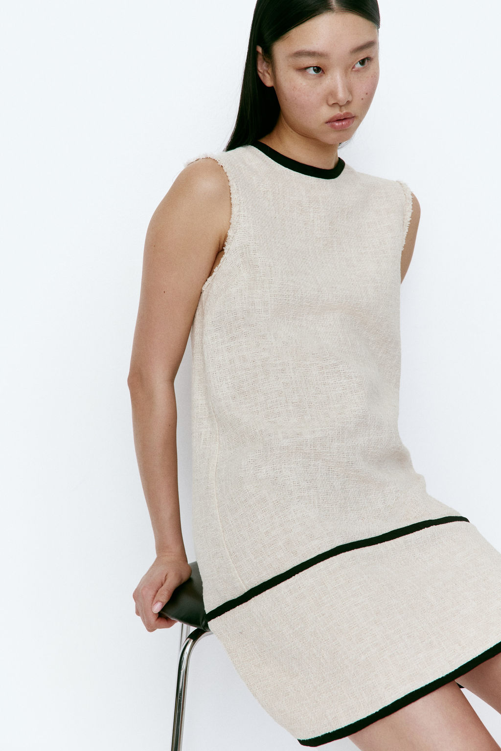 Vestido recto en mezcla de lino - H&m фото 5
