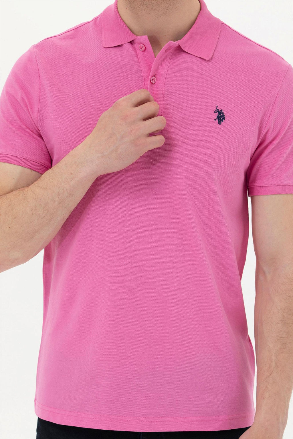 Мужская розовая базовая футболка - U.s. polo assn фото 6