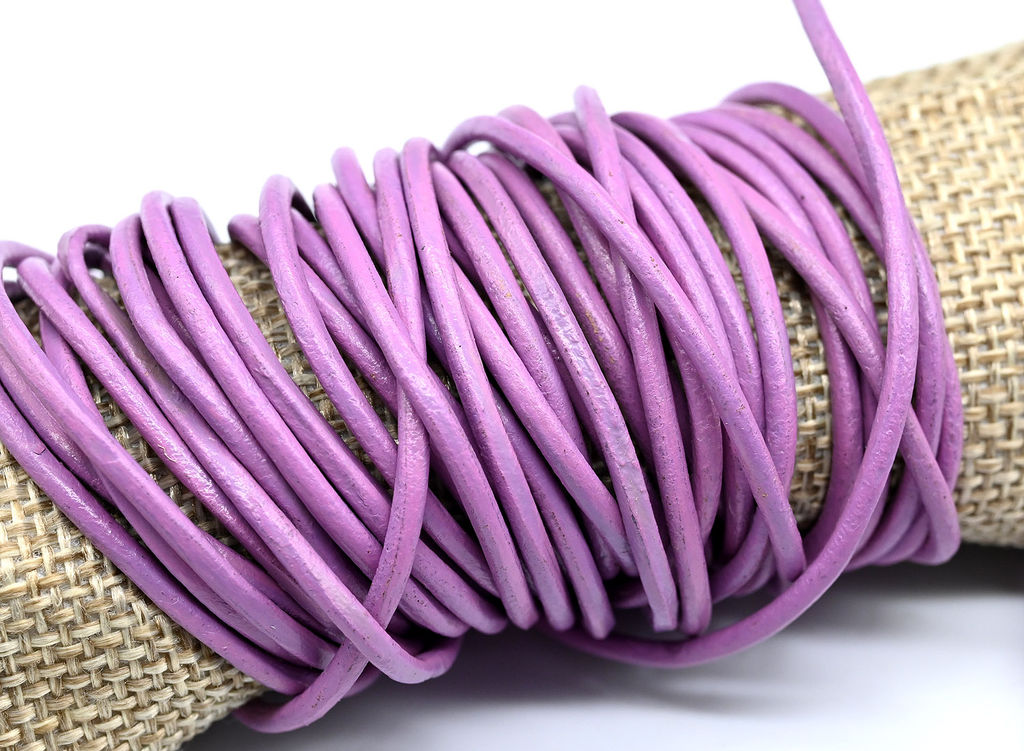 Шнур кожа искусственная 2мм цв. сине-фиолетовый, цена указана за метр - Радуга камня фото 6