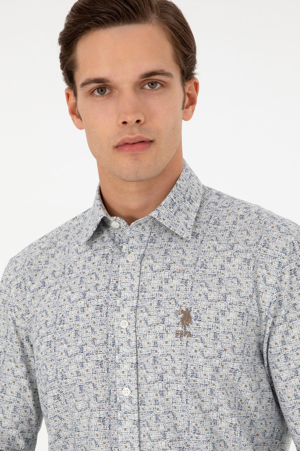 Мужская рубашка с длинным рукавом Stone - U.s. polo assn фото 2