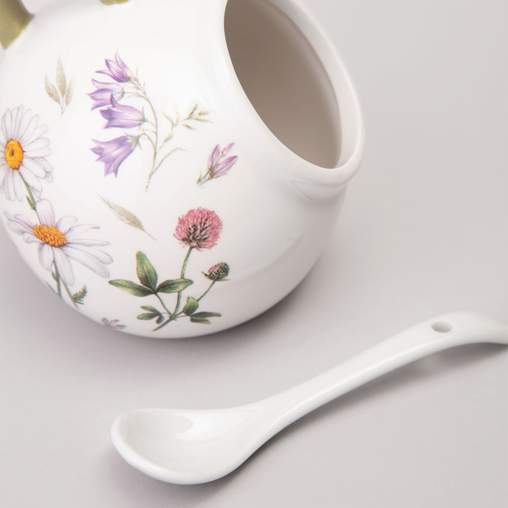 СОЛОНКА С ЛОЖКОЙ AGNESS FLOWER STORY 9,5*10 СМ 170 МЛ  фото 3