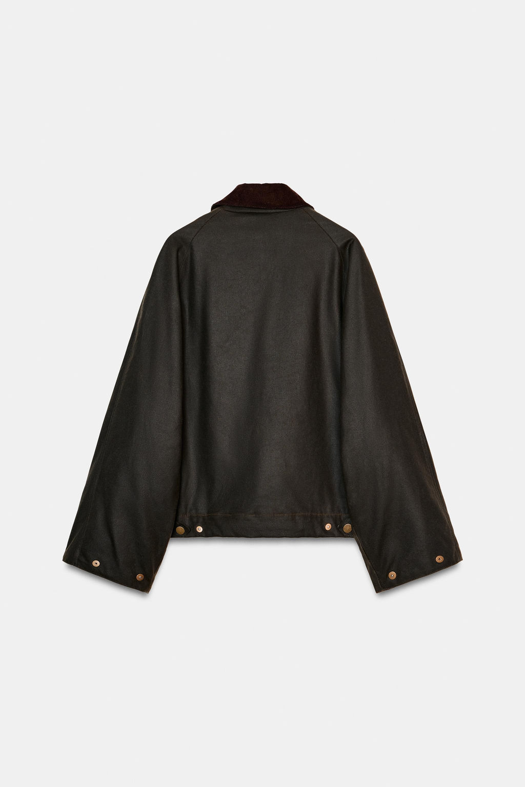 CHAQUETA ENCERADA ZW COLLECTION / Khaki - Zara фото 9