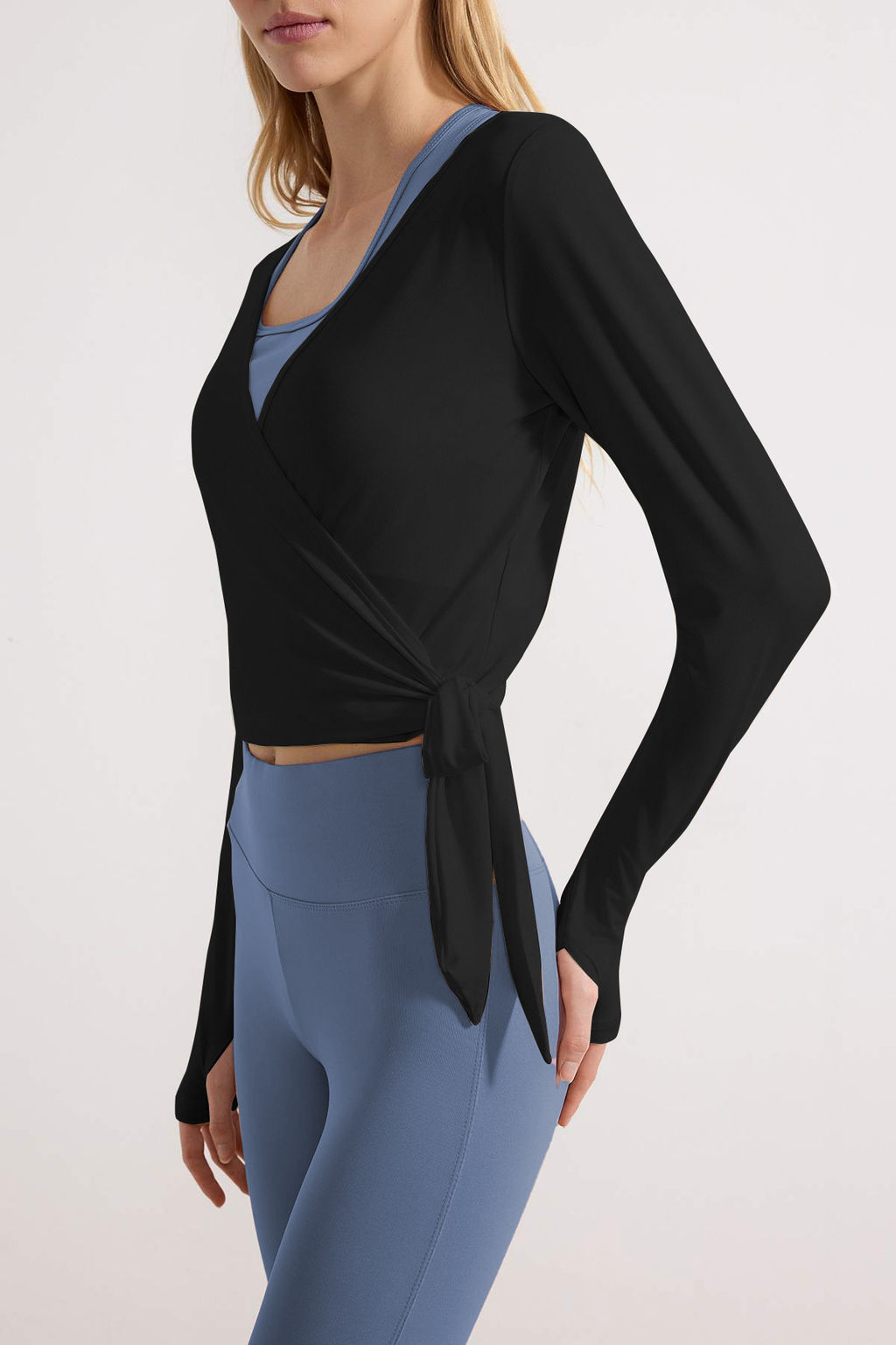 Siyah Micro Baglamal? Kruvaze Crop Bluz/Bolero THMSS26BZ00002 - Trendyolmilla фото 13