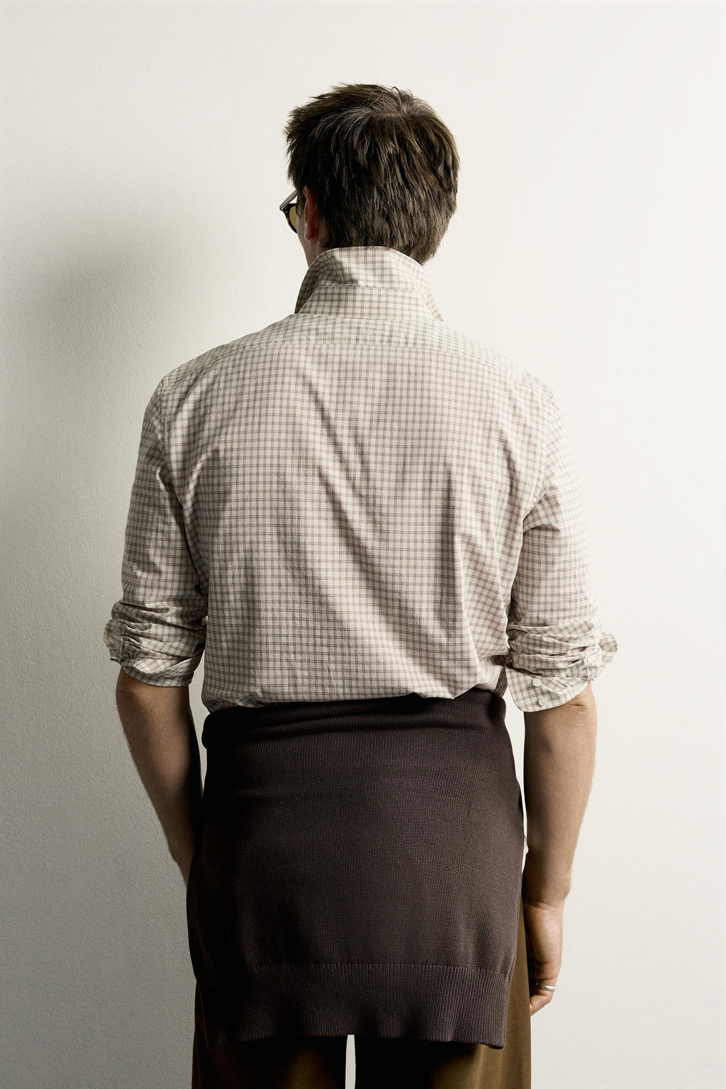 CAMISA REGULAR FIT CUADROS / Crudo / Negro - Zara фото 3