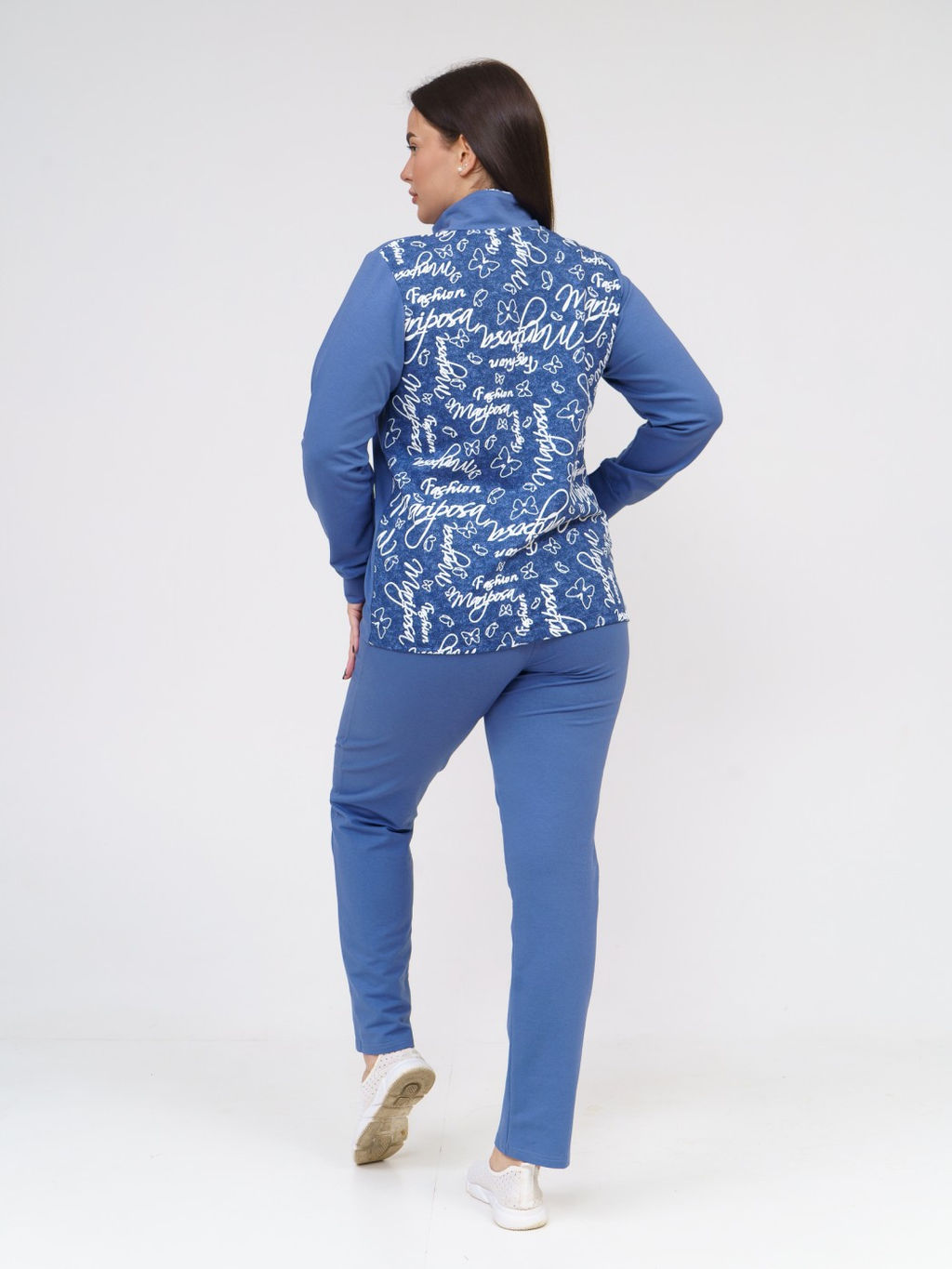 Костюм Теплый вечер индиго/буквы