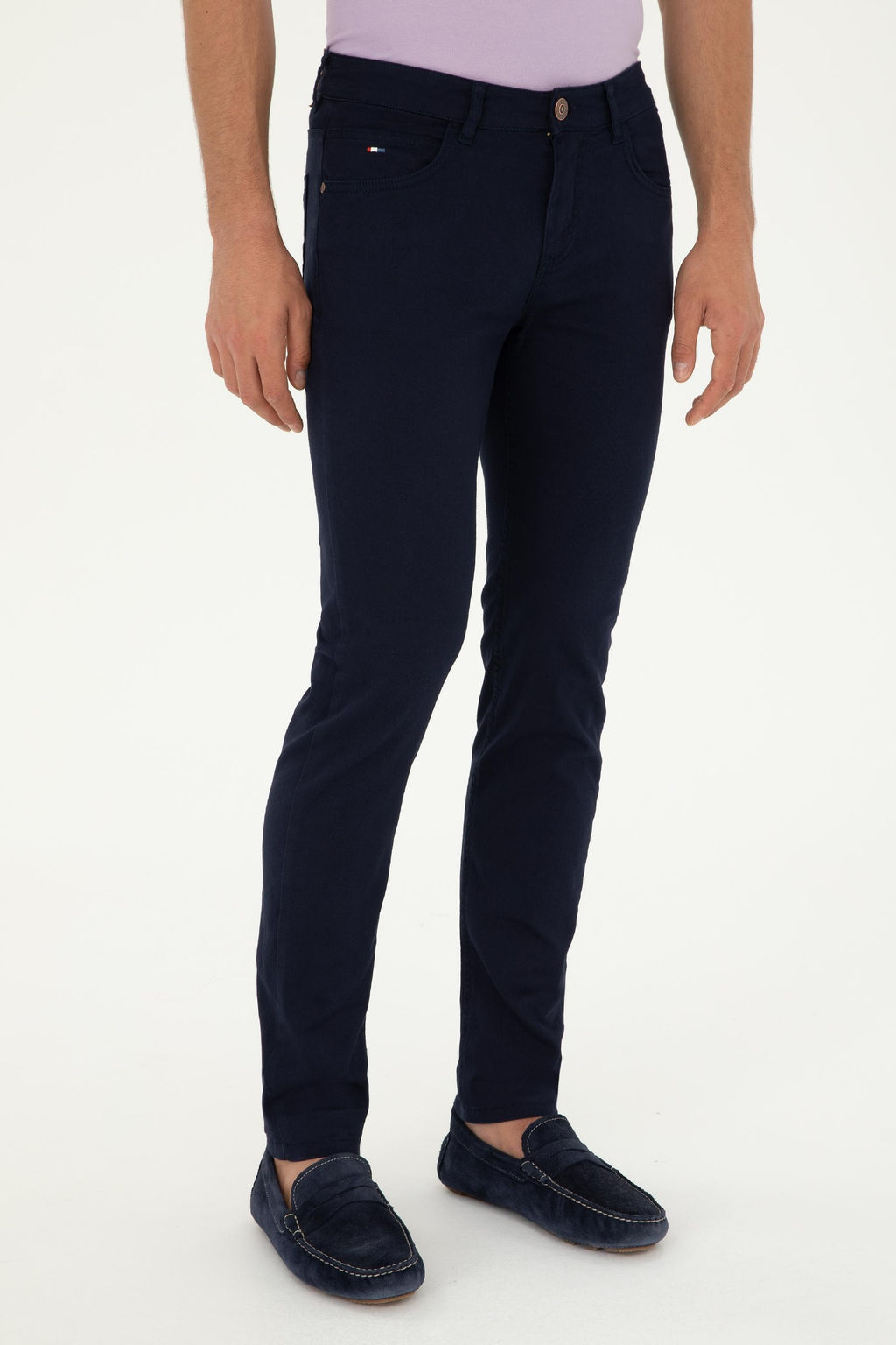 Мужские брюки из темно -синего холста Неожиданная скидка в корзине - U.s. polo assn фото 2