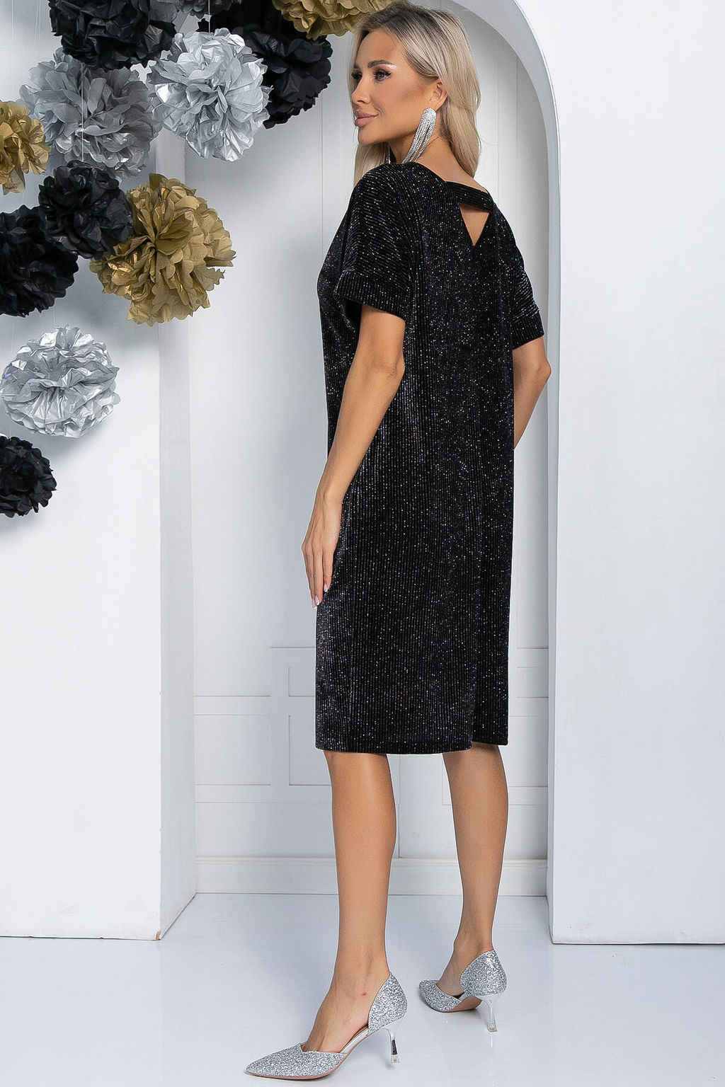 Платье Покоряя сердца (черный блеск) П11236 - Lt collection фото 12