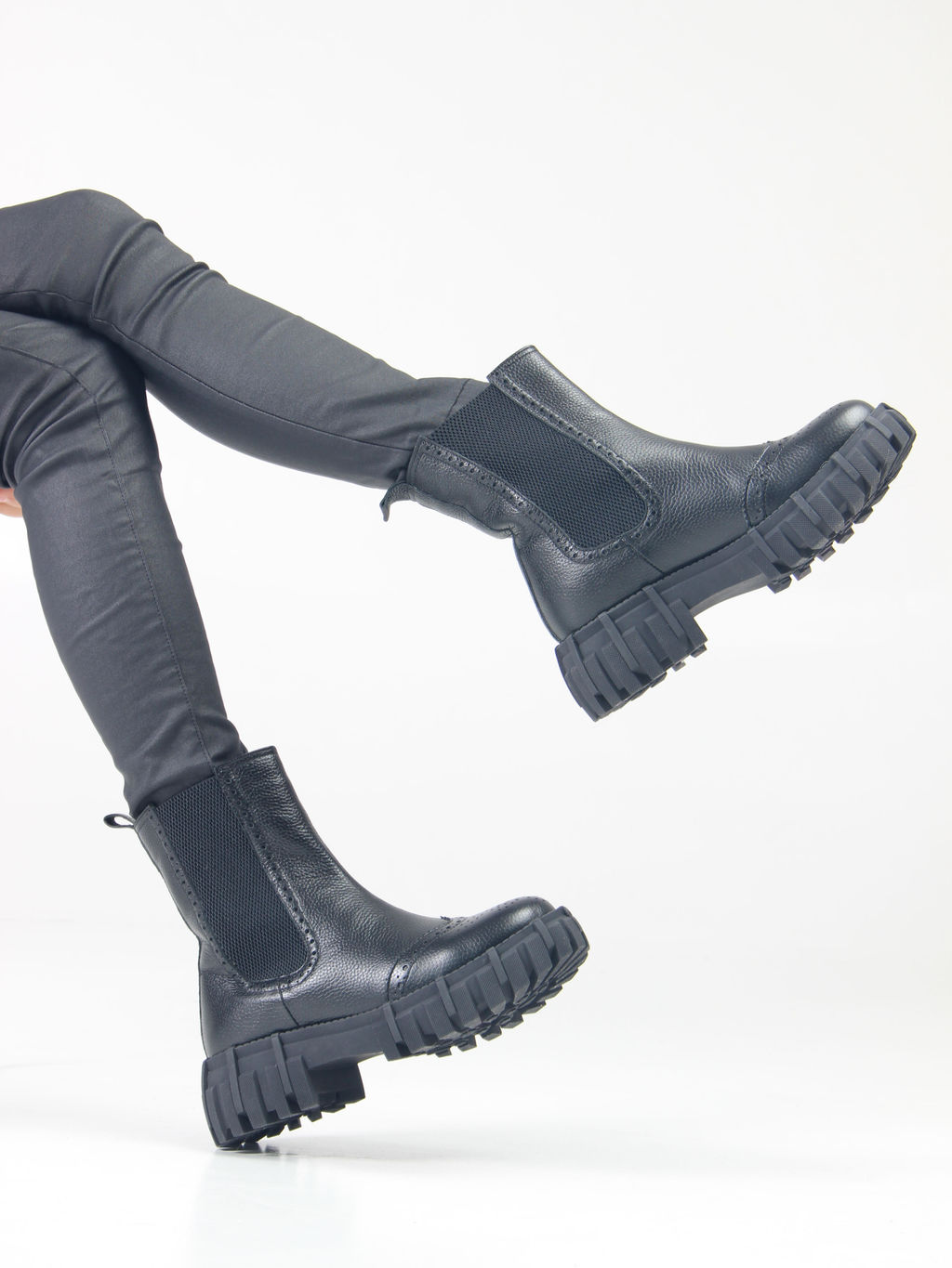 Челси 360.P.466bl.Черный макс/Шерсть