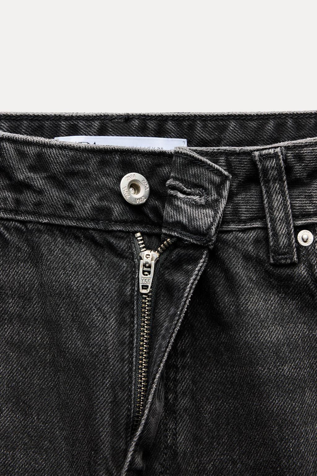 JEANS Z1975 STRAIGHT HIGH WAIST TURN-UP HEM - Zara фото 5