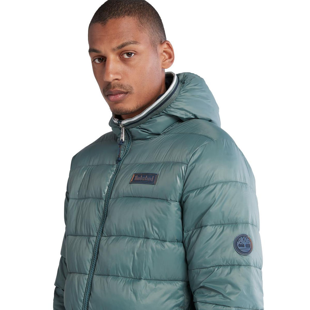 Куртка Timberland Jacket Hooded Mid Weight зеленая  фото 5