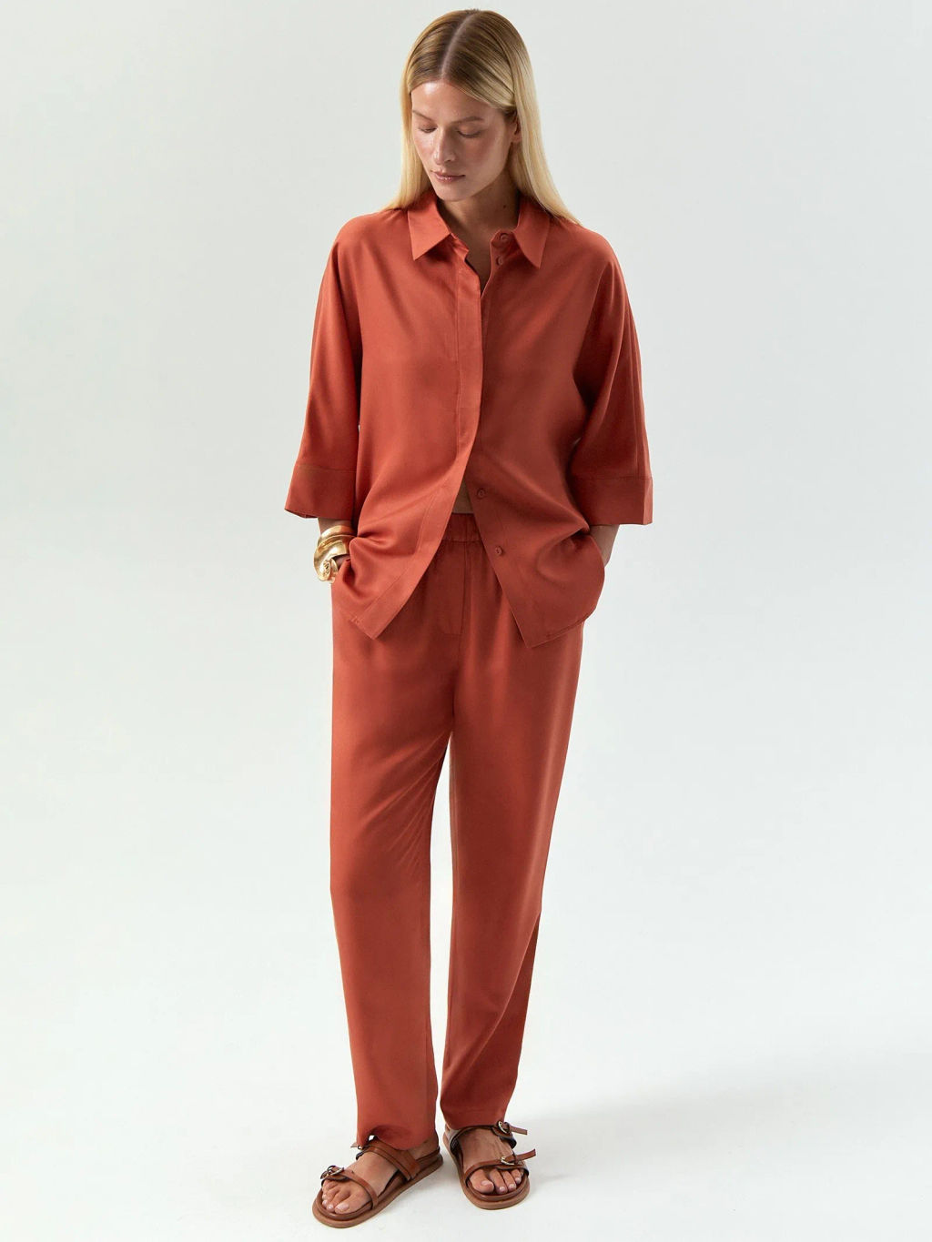 Emka / Брюки зауженного кроя из 100% тенсела фото 2