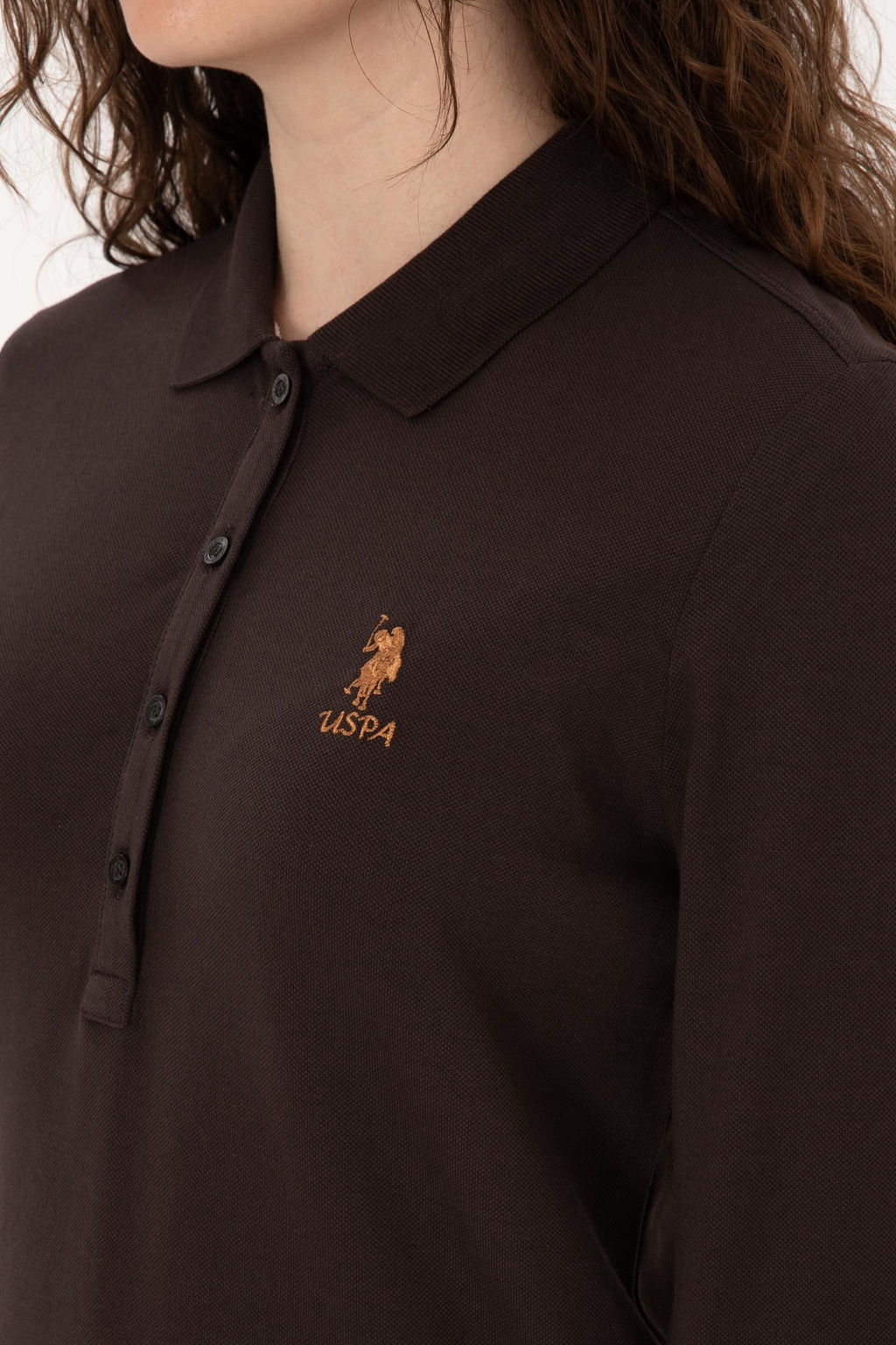 Kad_n Koyu Kahverengi Basic Sweatshirt - U.s. polo assn фото 7