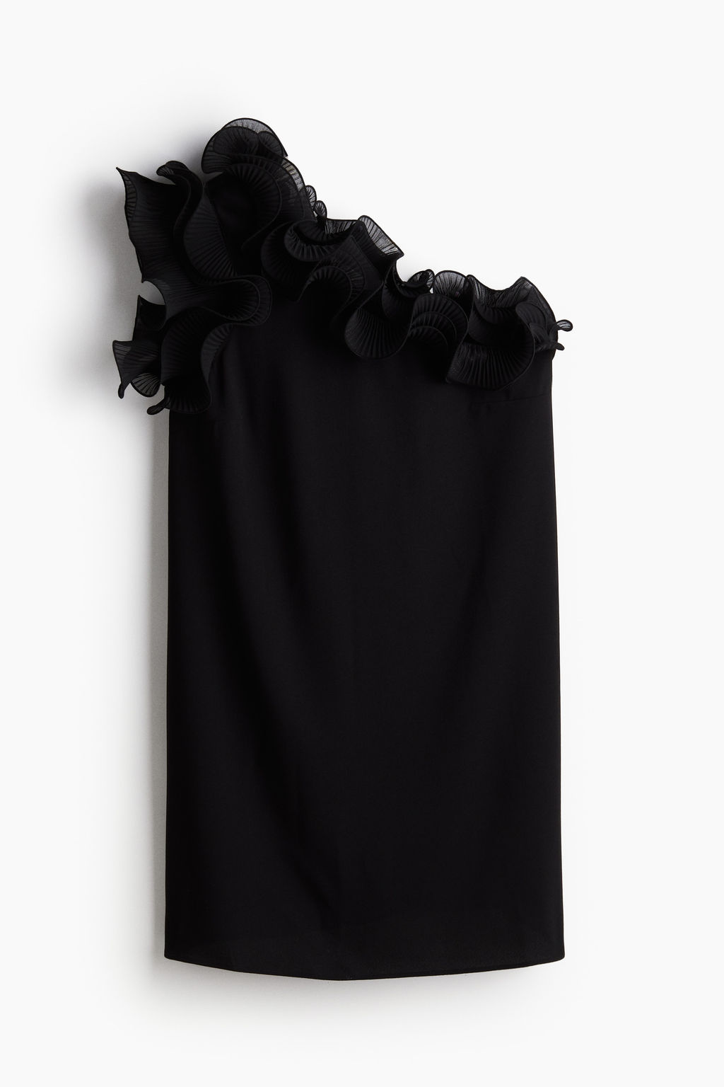 Vestido de un hombro con ribete de volantes - H&m фото 8