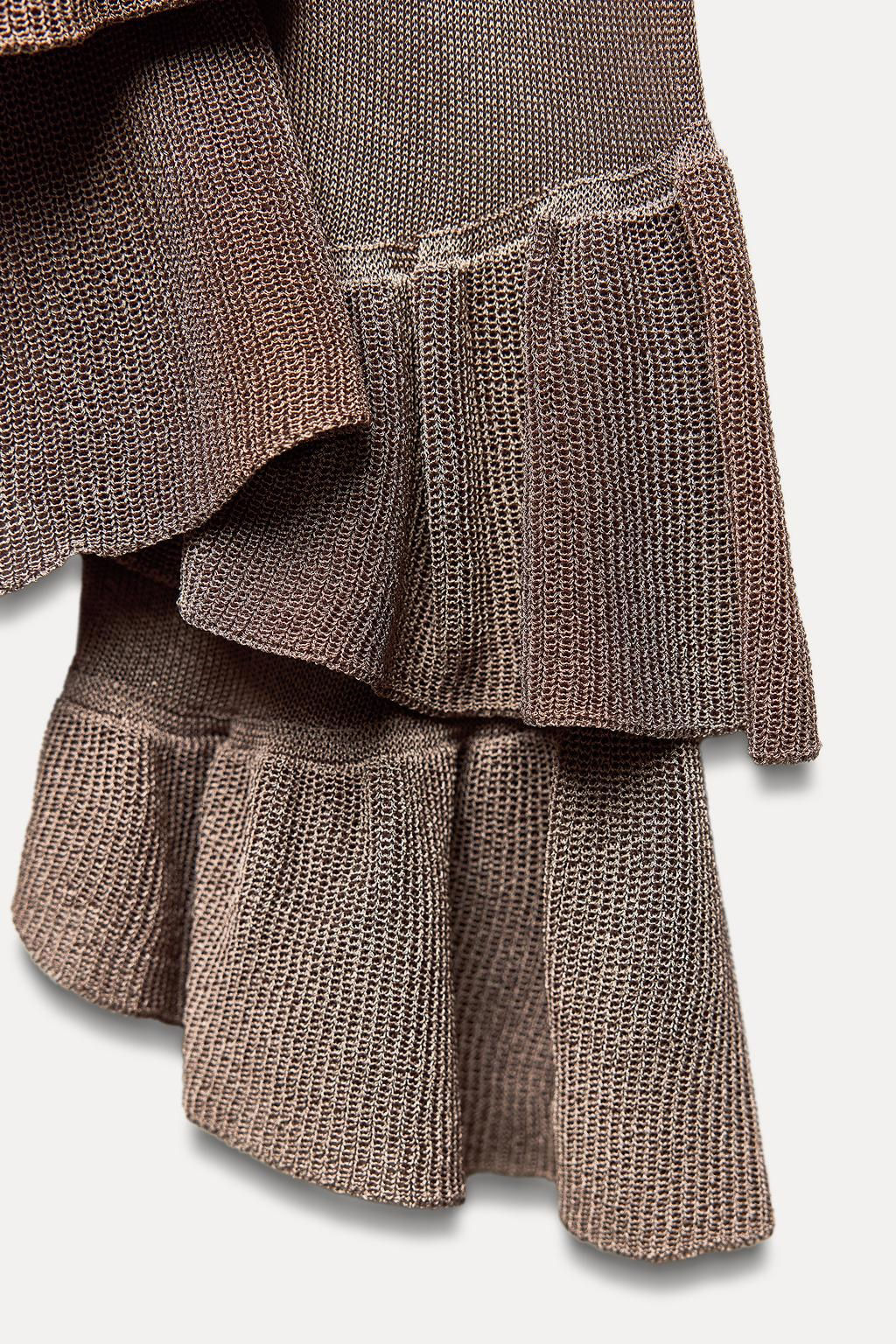 FINE KNIT RUFFLED SWEATER - Zara фото 8