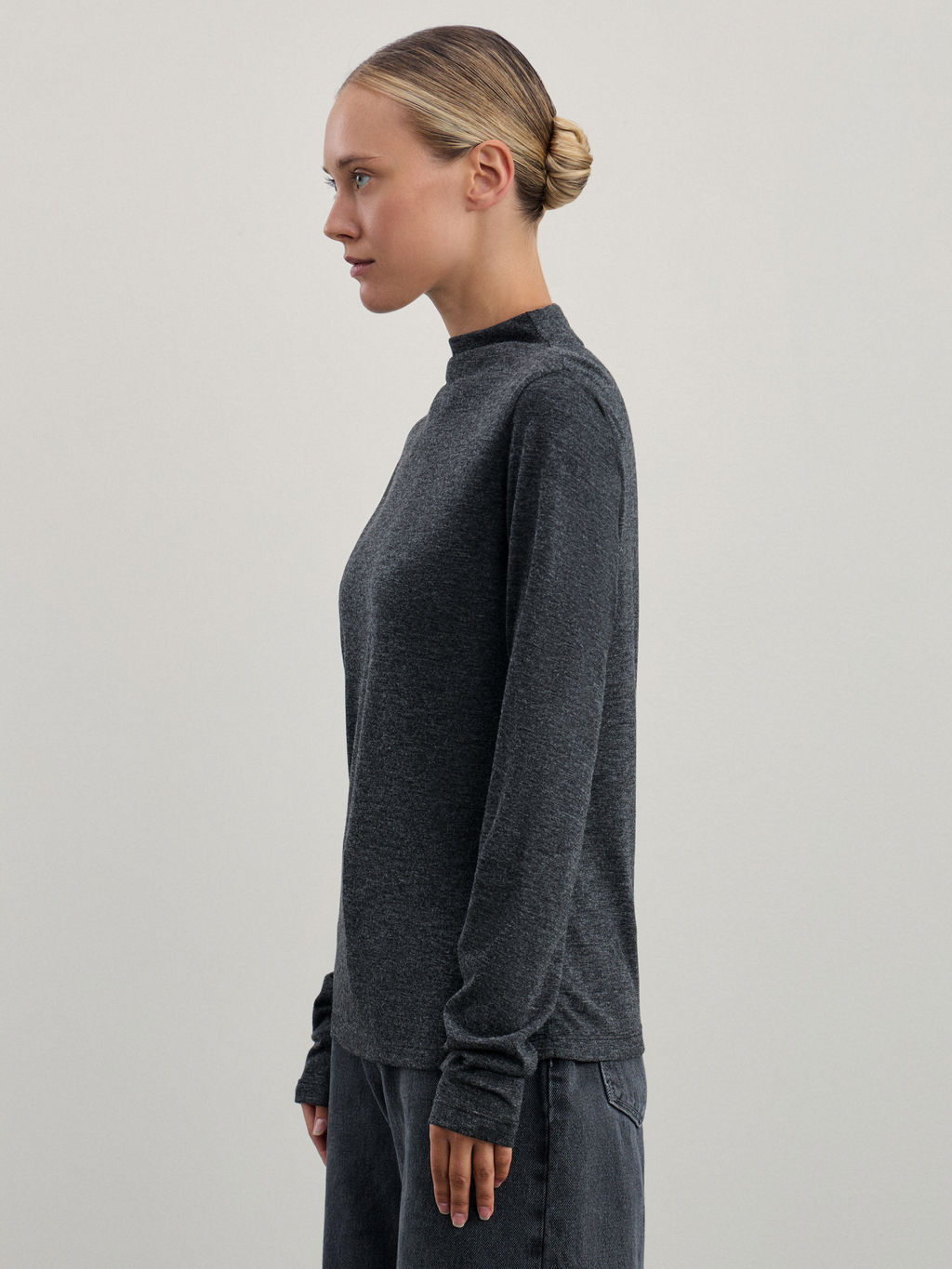 Джемпер из вискозы с воротником стойкой / Zarina  фото 4