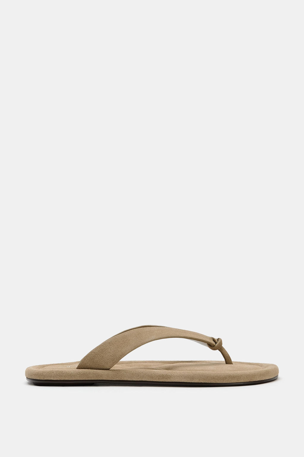 SANDALIA PLANA PIEL / Beige - Zara фото 2