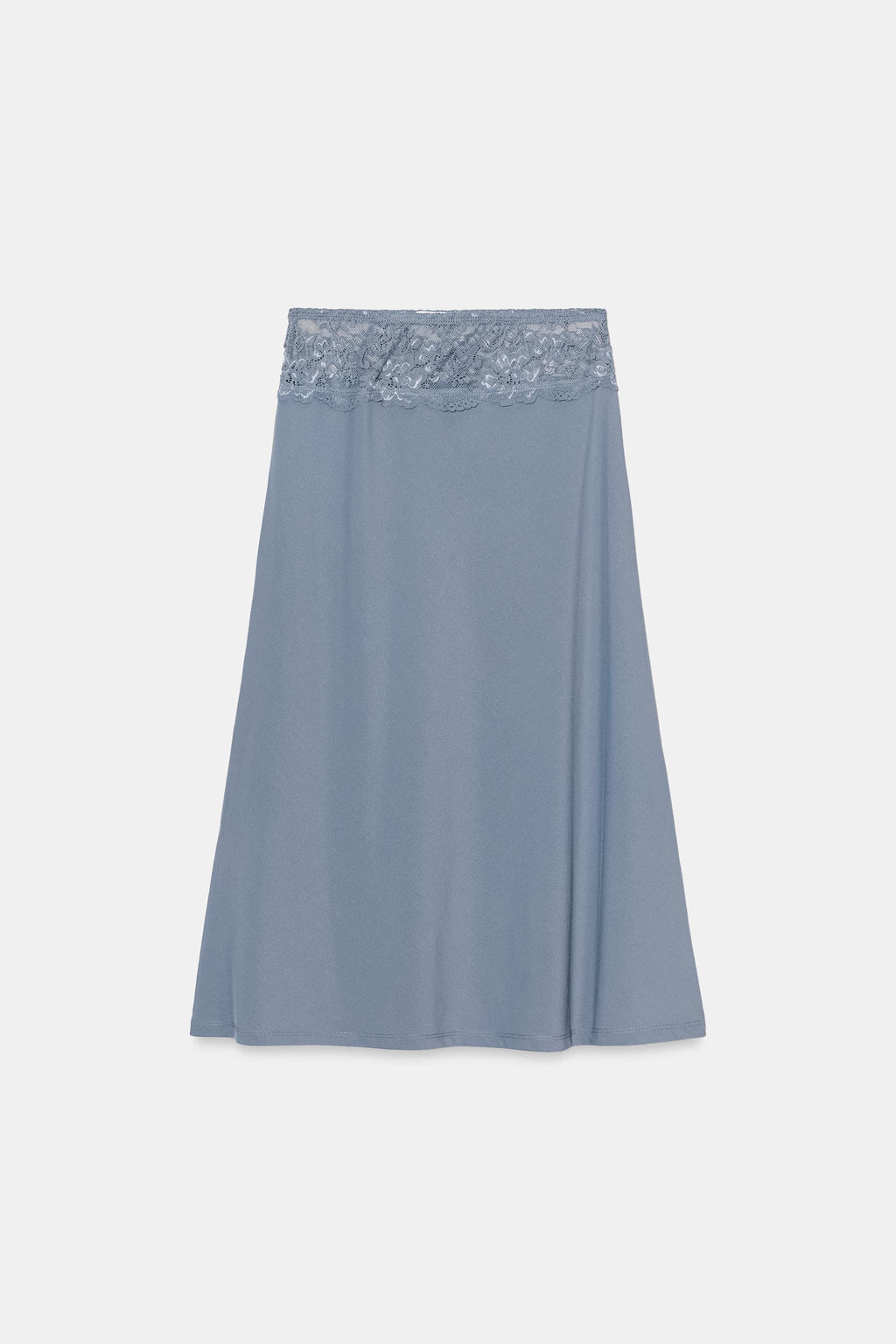 FALDA COMBINADA ENCAJE / Azul pastel - Zara фото 4