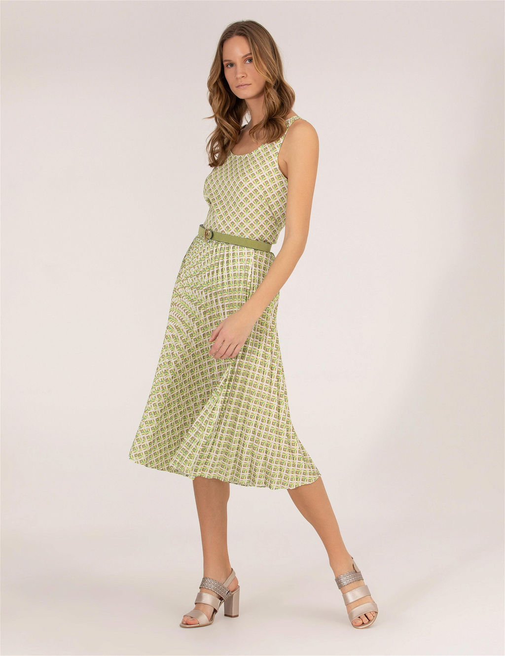 Ye_il Pileli Etek - Pierre cardin фото 3