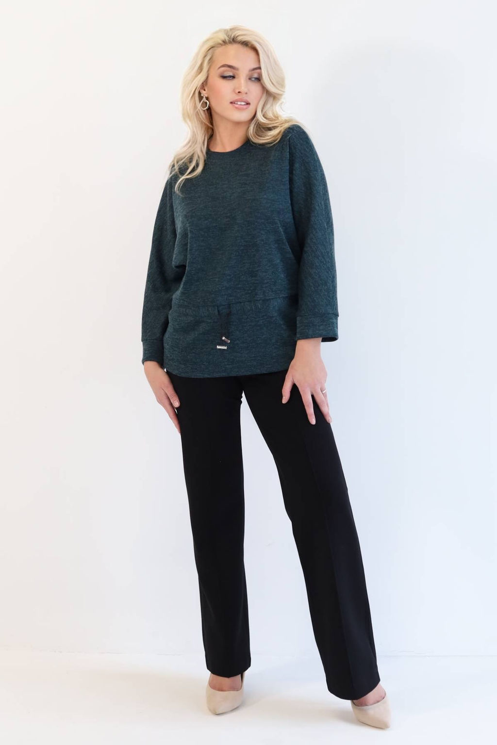 Блузка женская 4326/05/Изумрудный меланж - Rise фото 4