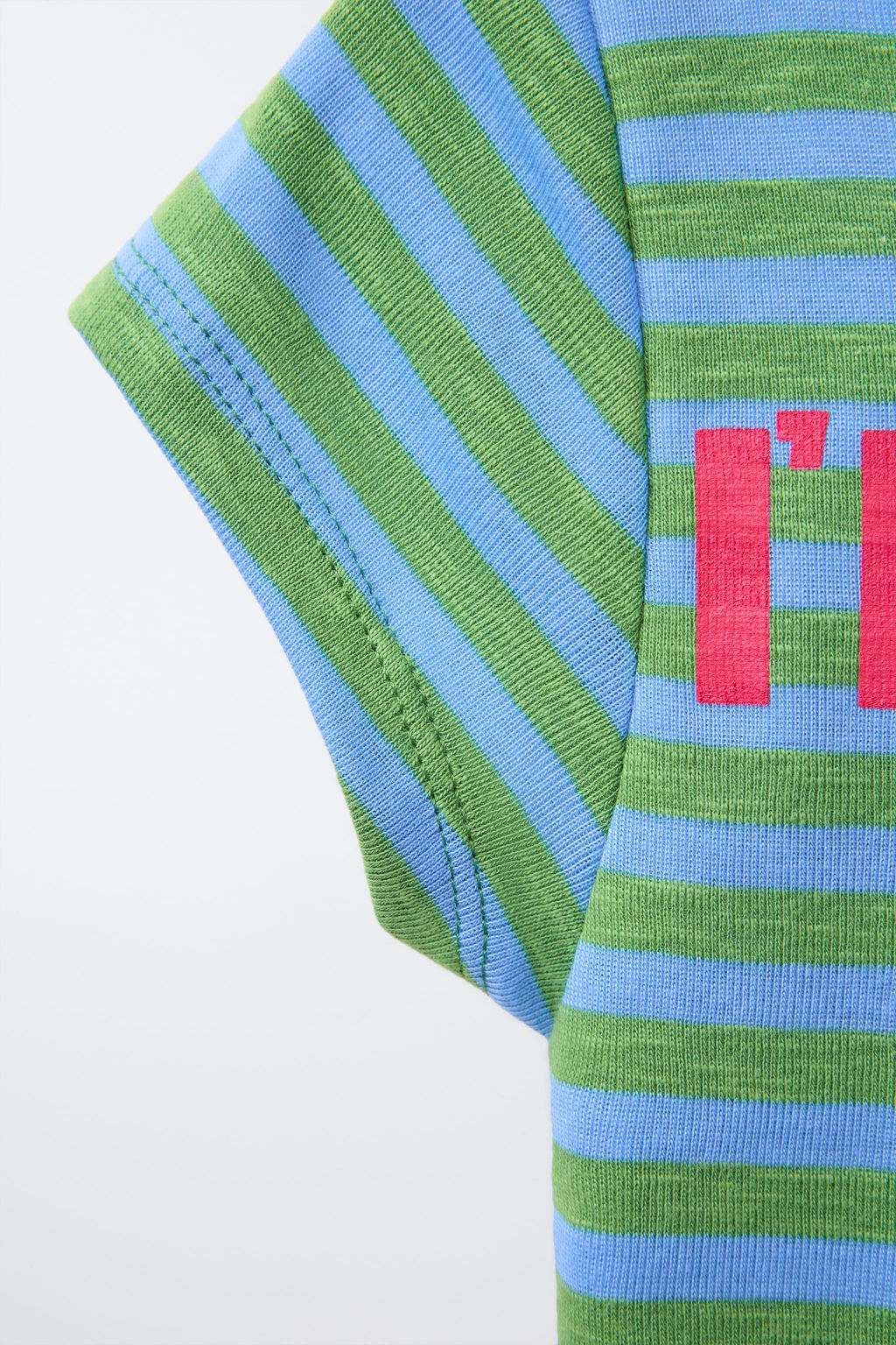 STRIPED T-SHIRT WITH TEXT - Zara фото 4