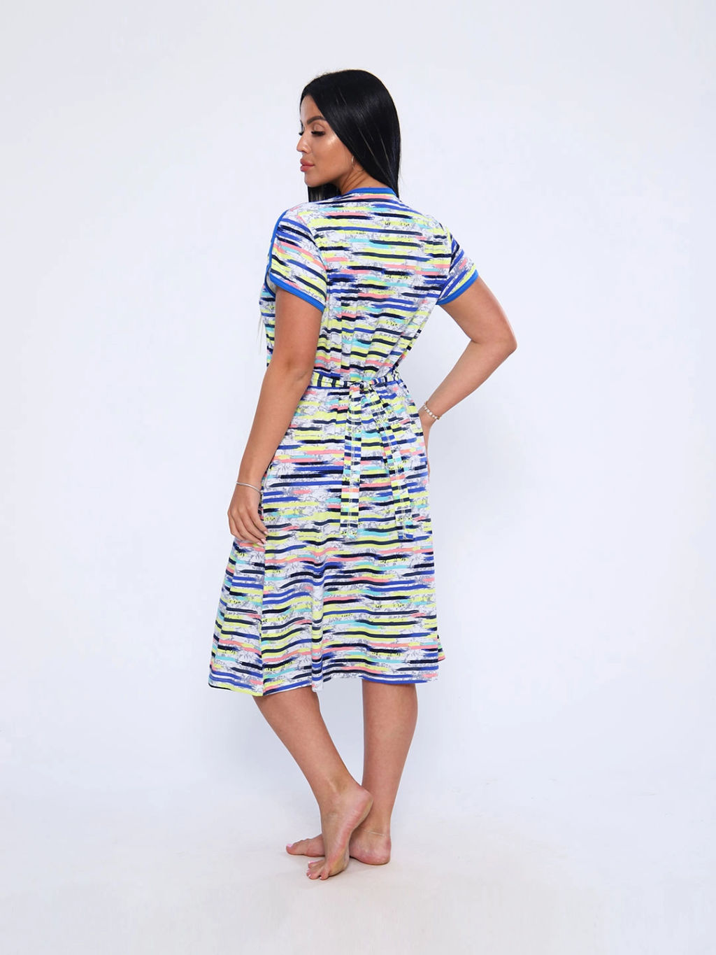 Халат женский, цвет зеленый желтый