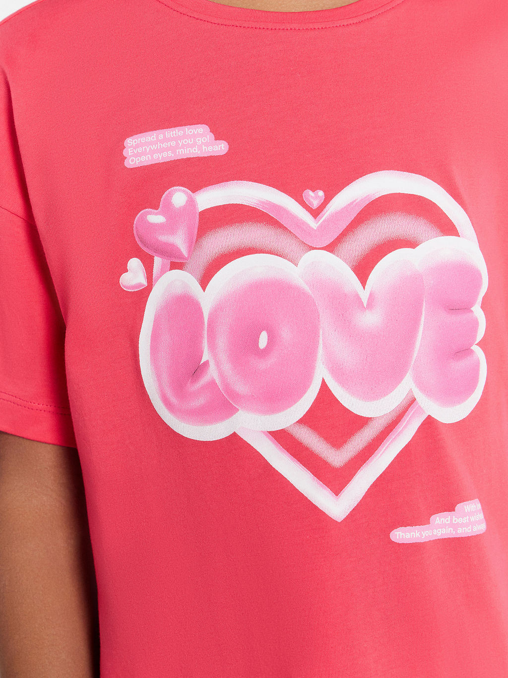 Сорочка ночная для девочек коралловая с принтом Love - Mark formelle фото 4