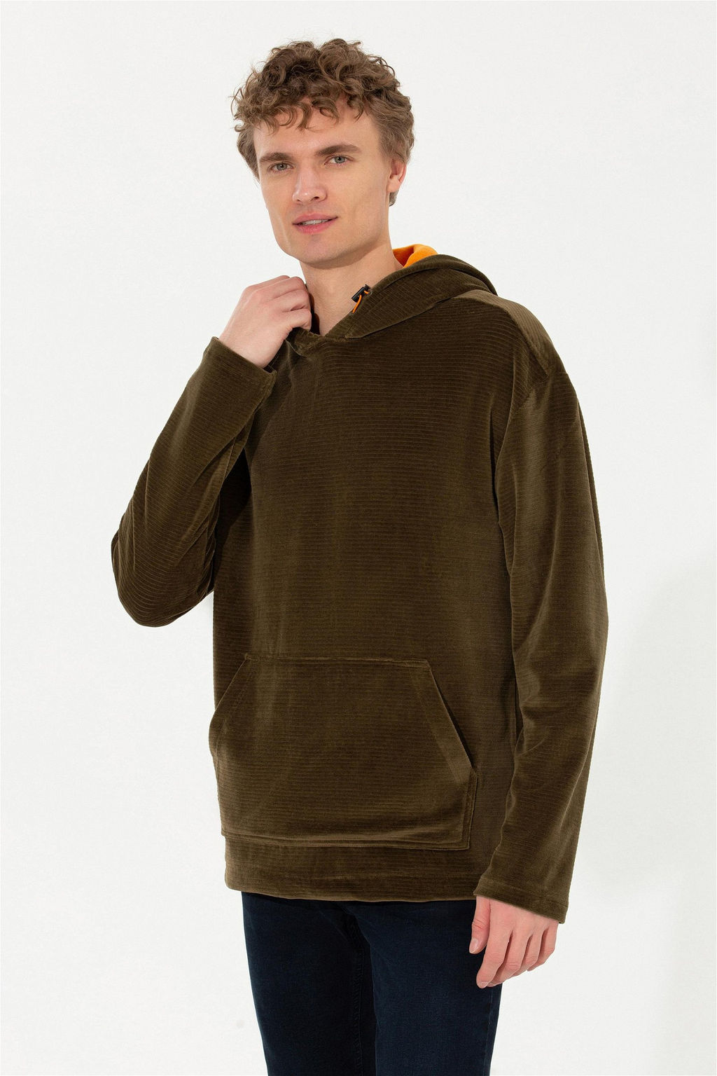 U. S. Polo Assn Мужская комфортная толстовка с капюшоном кокосового цвета - U.s. polo assn фото 10