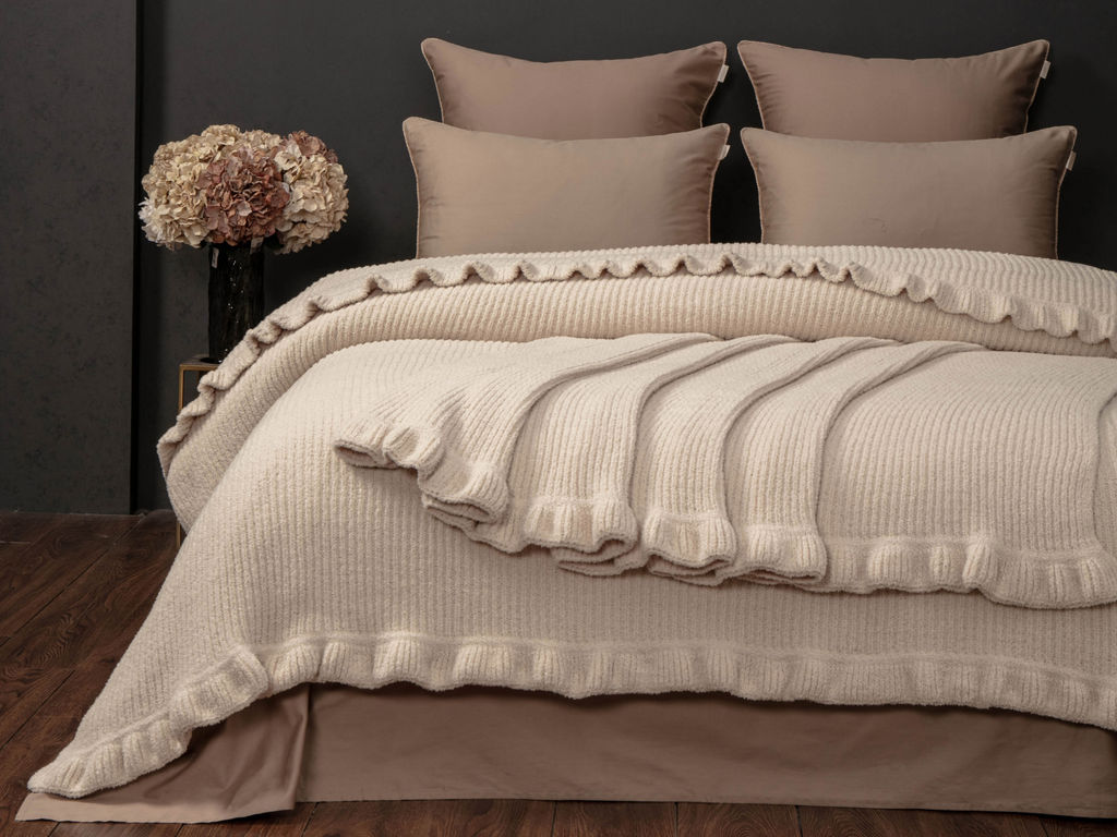 Primavera Ruffle (ванильный мокко) комплект с покрывалом