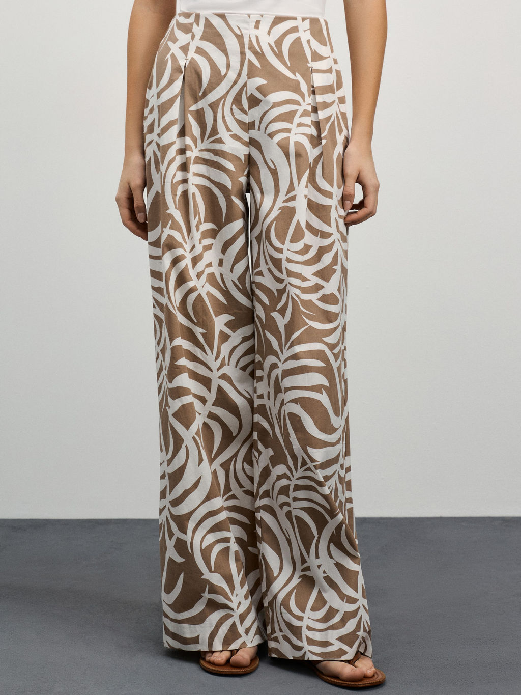 Брюки из хлопка с принтом / Zarina  фото 2