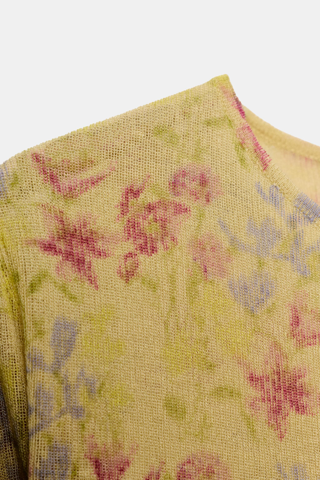 TOP PUNTO ESTAMPADO FLORAL / Multicolor - Zara фото 7