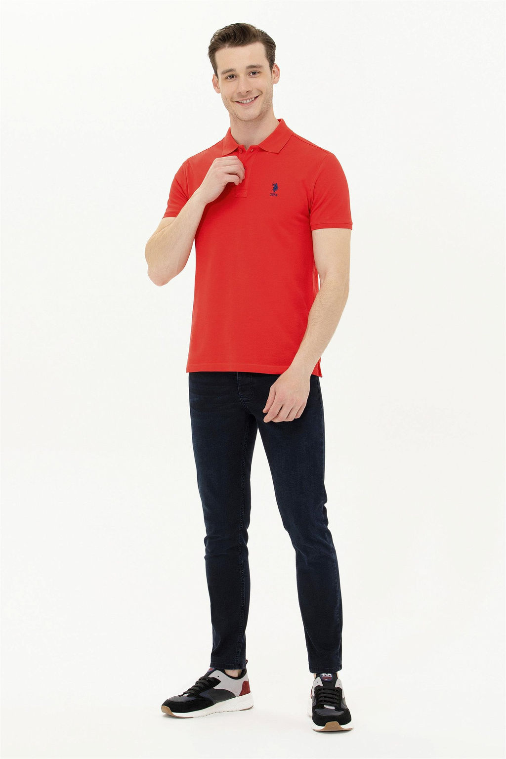 Мужская красная базовая футболка - U.s. polo assn фото 11