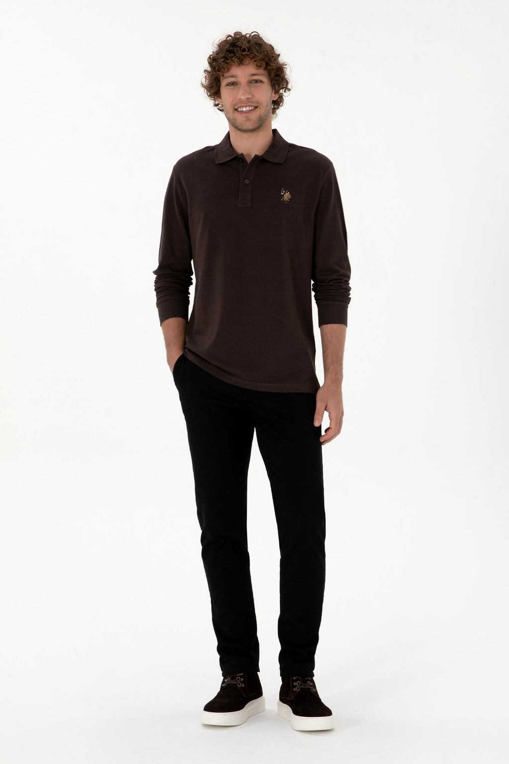 Erkek Koyu Kahverengi Basic Sweatshirt Sepette S_rpriz _ndirim - U.s. polo assn фото 4