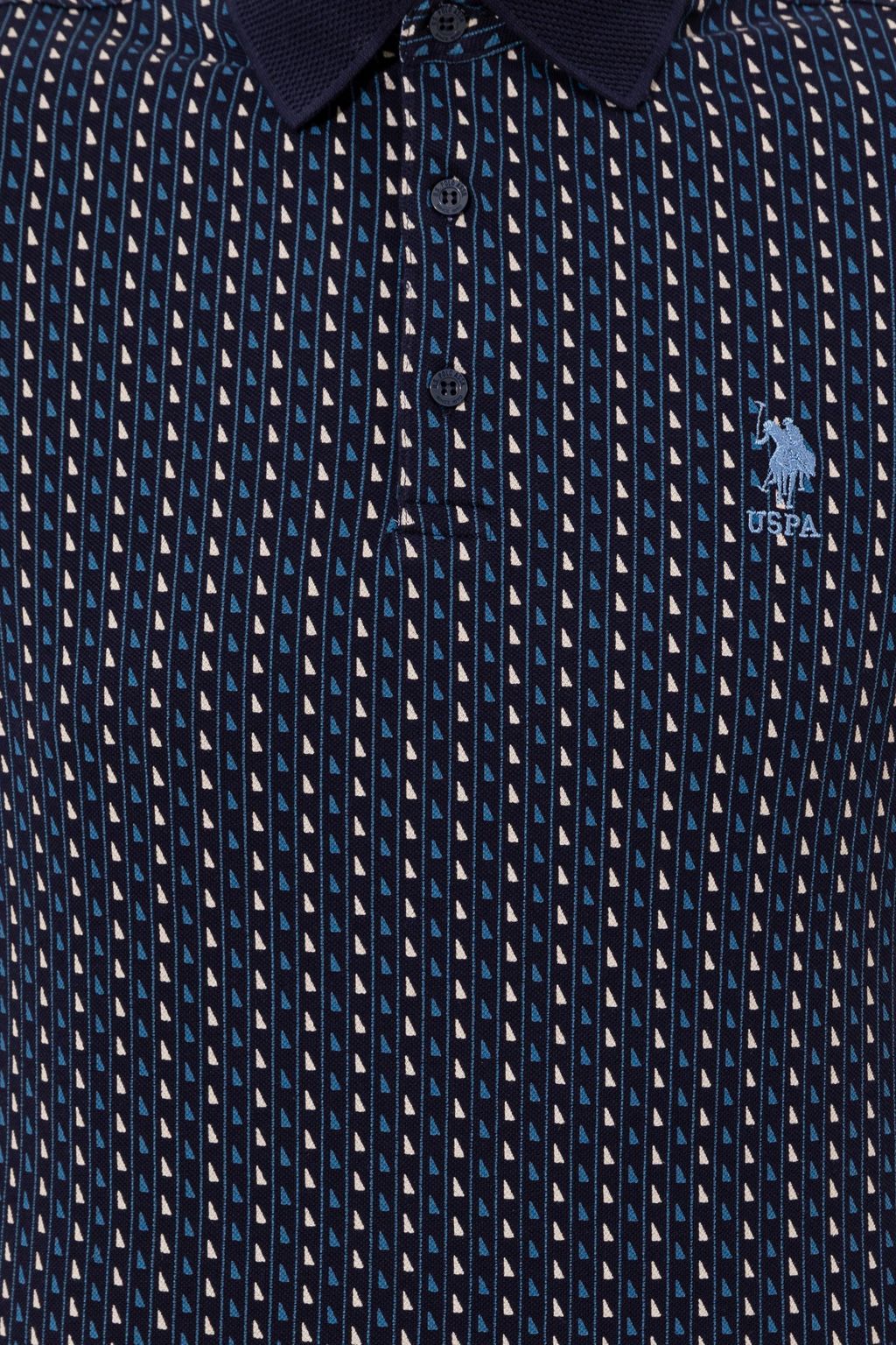 U. S. Polo Assn Мужская темно-синяя футболка с воротником-поло - U.s. polo assn фото 6