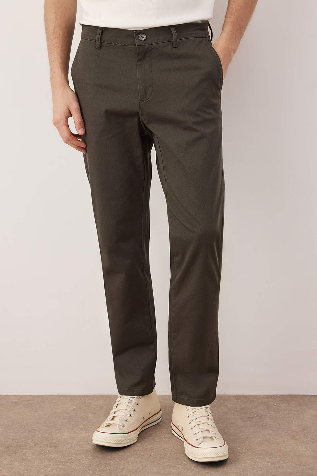 Siyah Erkek Gabardin Dokulu Kumas Pantolon TMNAW26PL00026 - Trendyolmilla фото 48