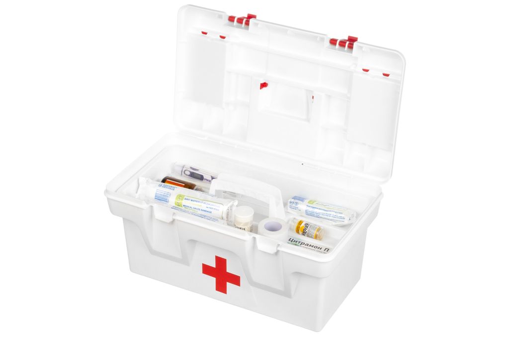 Ящик для медикаментов-аптечка 16 л 40,5*23,5*21 см Массимос крыш.с 2-мя защел.и 2-мя органай+вклад - Elan gallery фото 6
