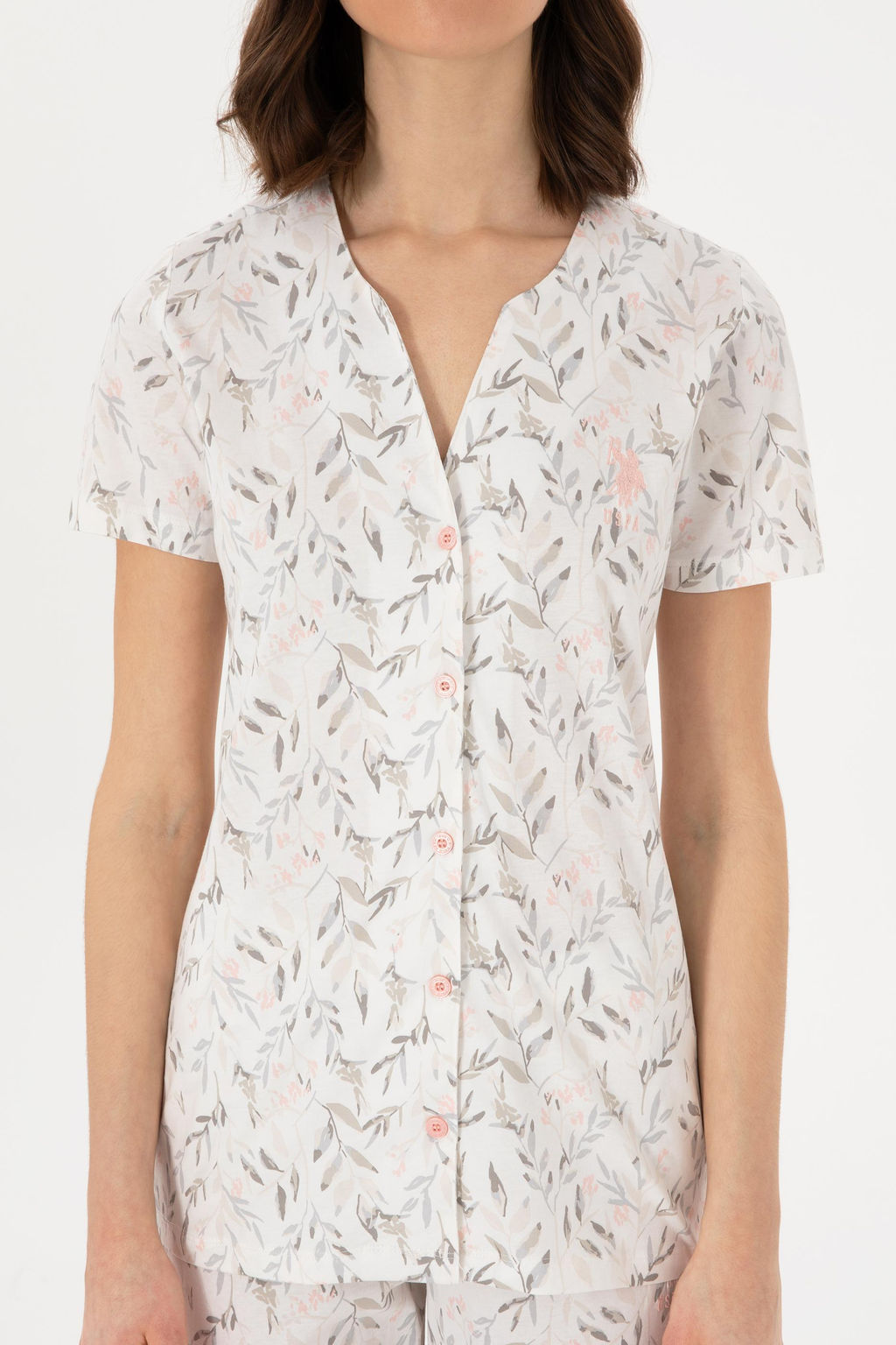 Kad_n Ekru Pijama Tak_m_ Sepette S_rpriz _ndirim - U.s. polo assn фото 6