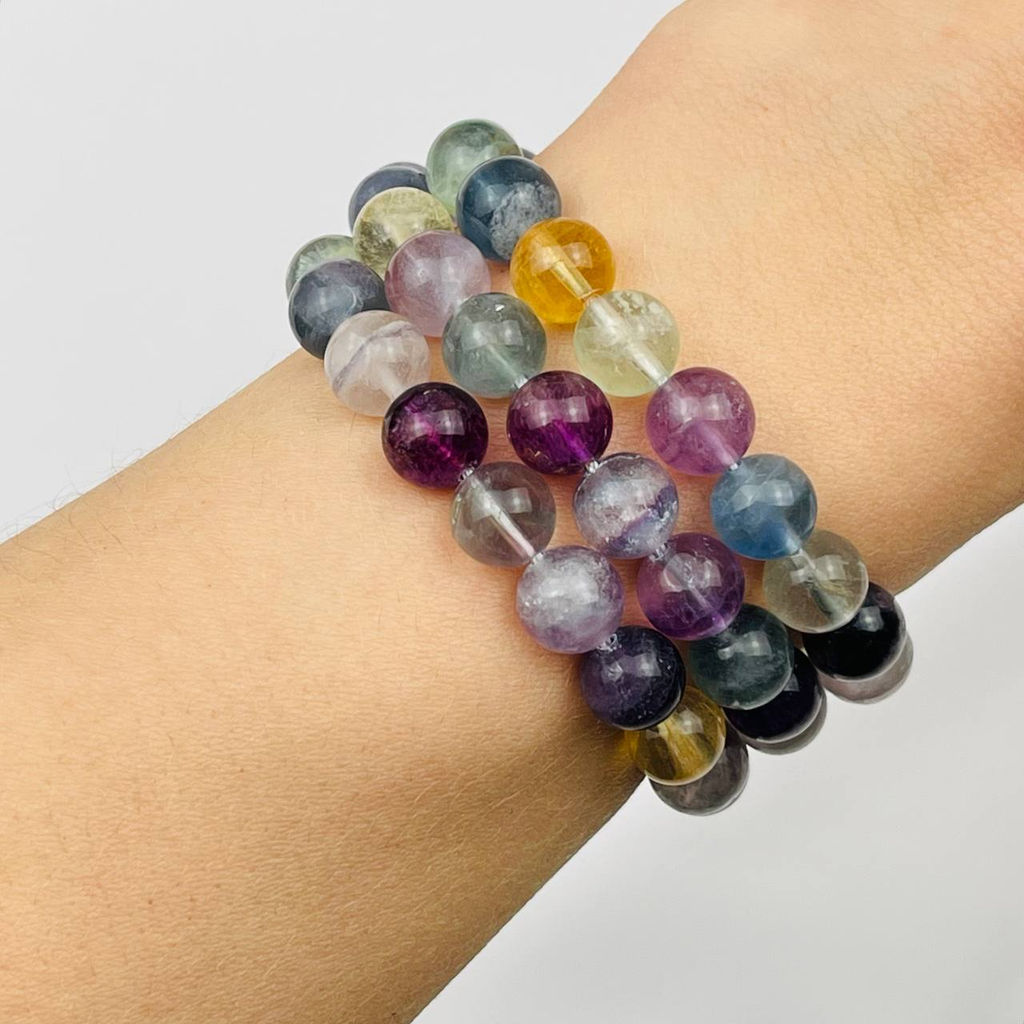 Бусины для украшений из Флюорита (48 бусин) 39 см