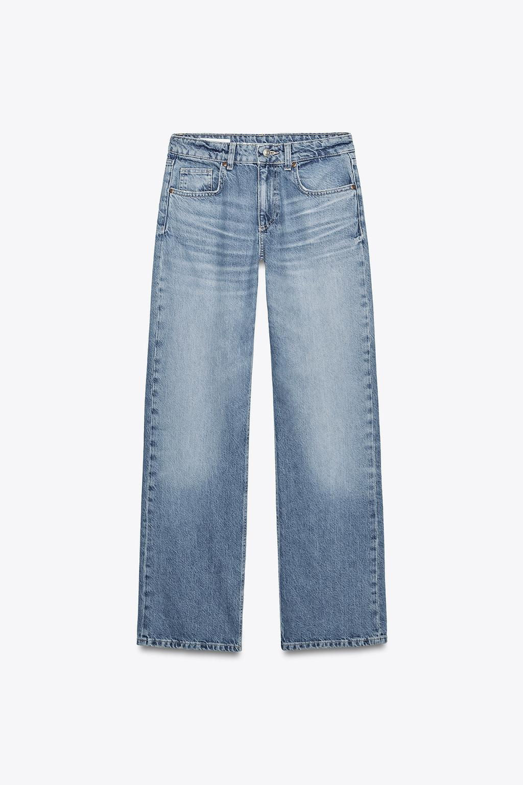 TRF MID-WAIST WIDE-LEG JEANS - Zara фото 7