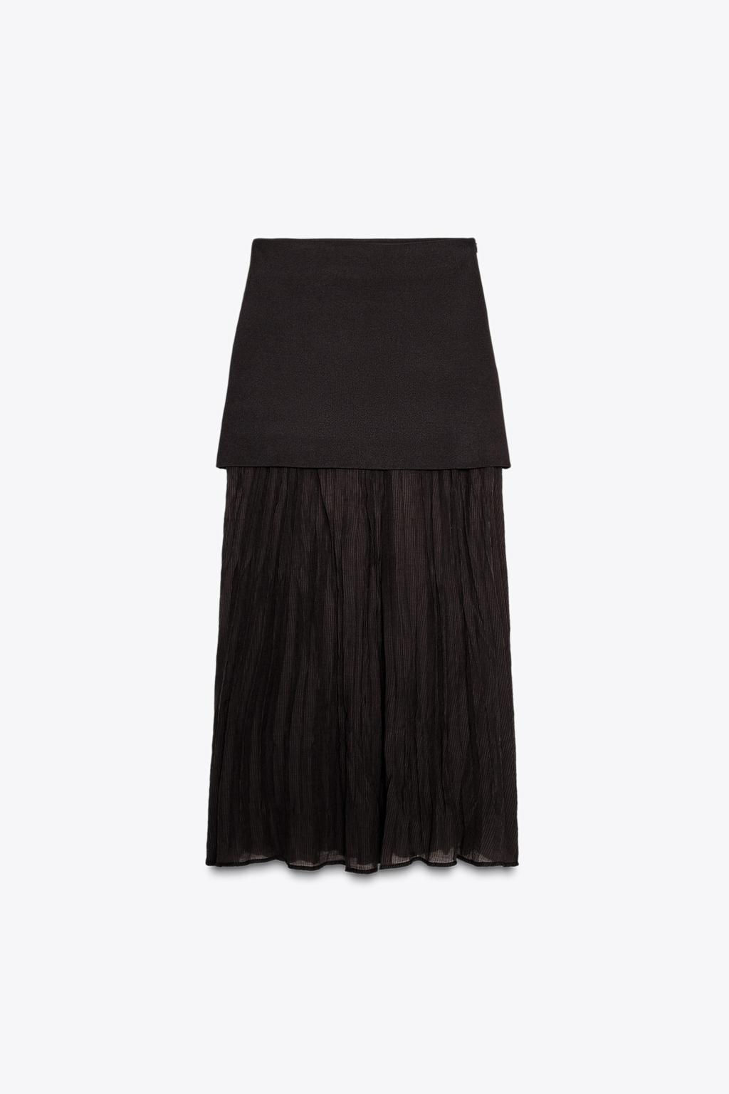 COMBINED PLEATED KNIT SKIRT - Zara фото 5