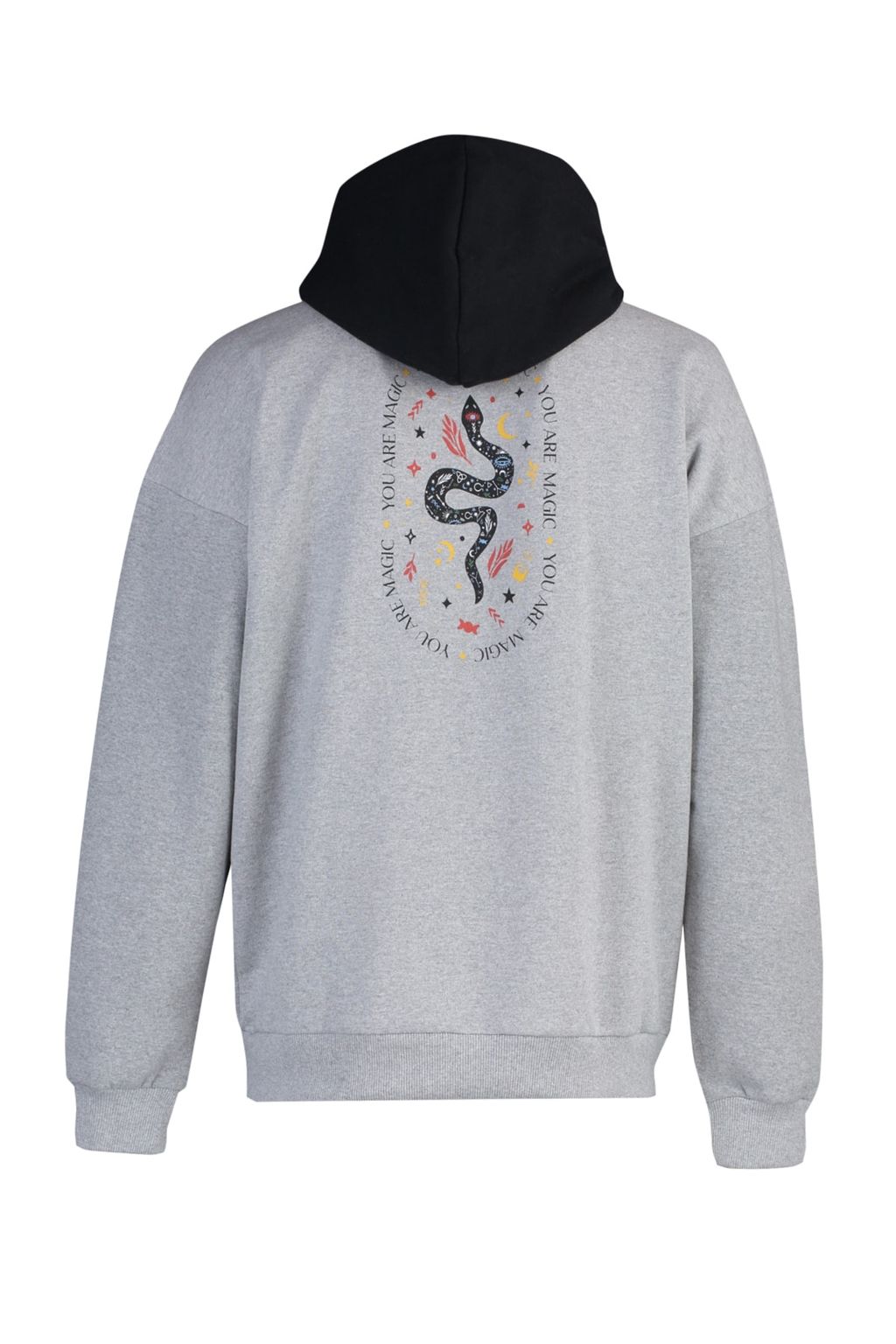 TRENDYOL MAN Kahverengi Oversize/Genis Kesim Kapusonlu Bask?l? Ici Polar/S?cak Tutan Sweatshirt TMNAW23SW00023 - Trendyolmilla фото 8