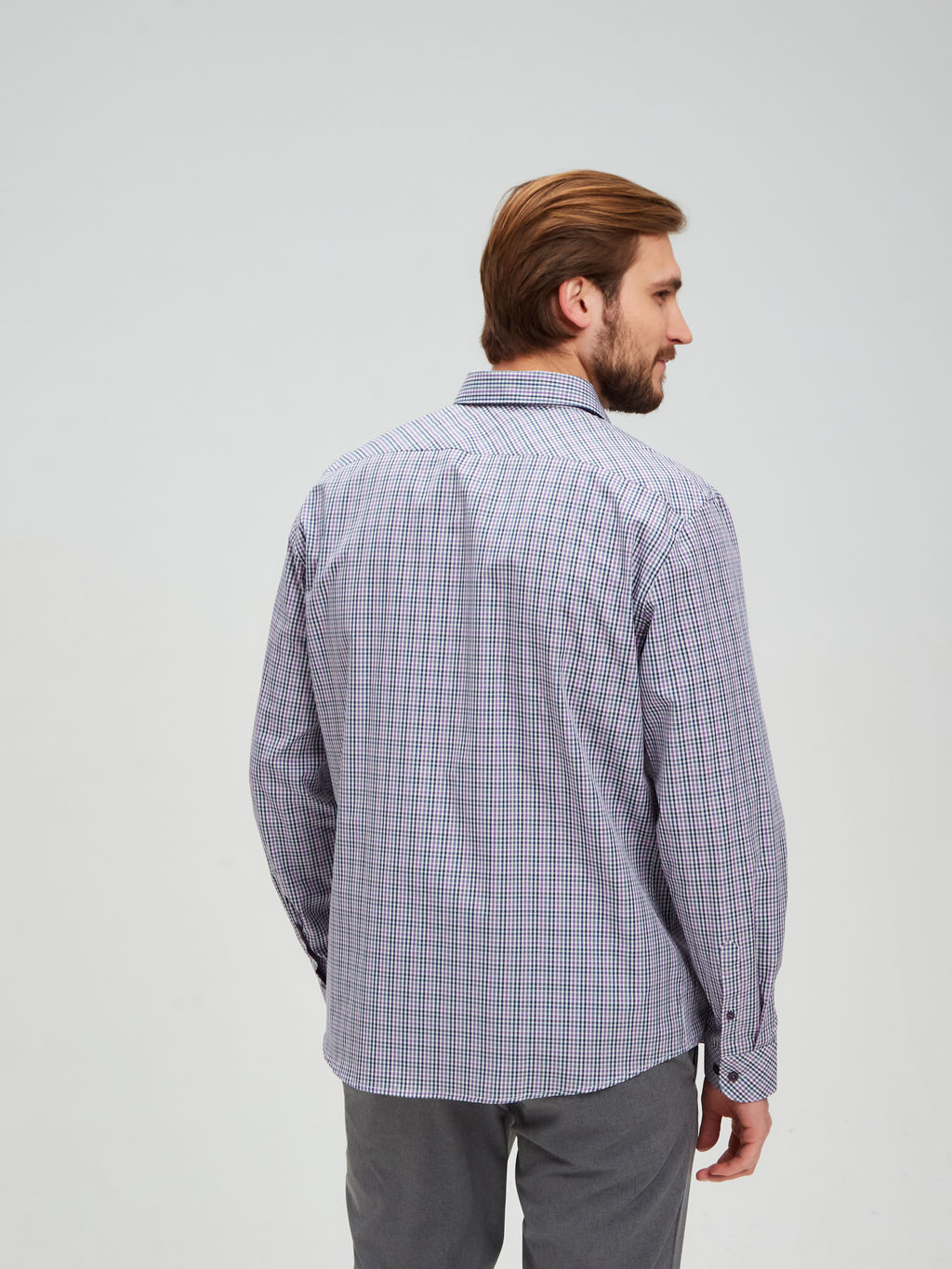 Сорочка мужская длинный рукав GREG S375/231/182/ZN/1p  фото 8