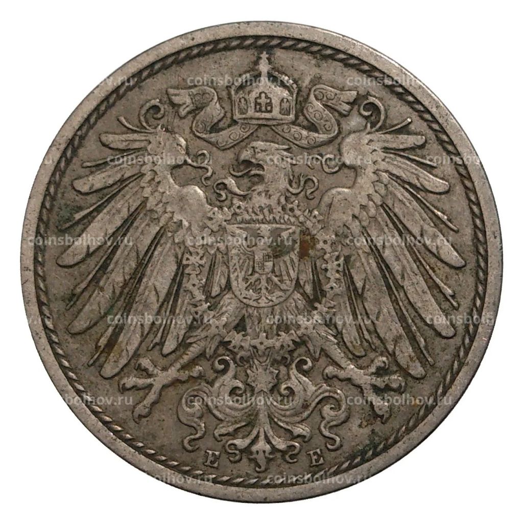 10 пфеннигов 1909 года Е Германия