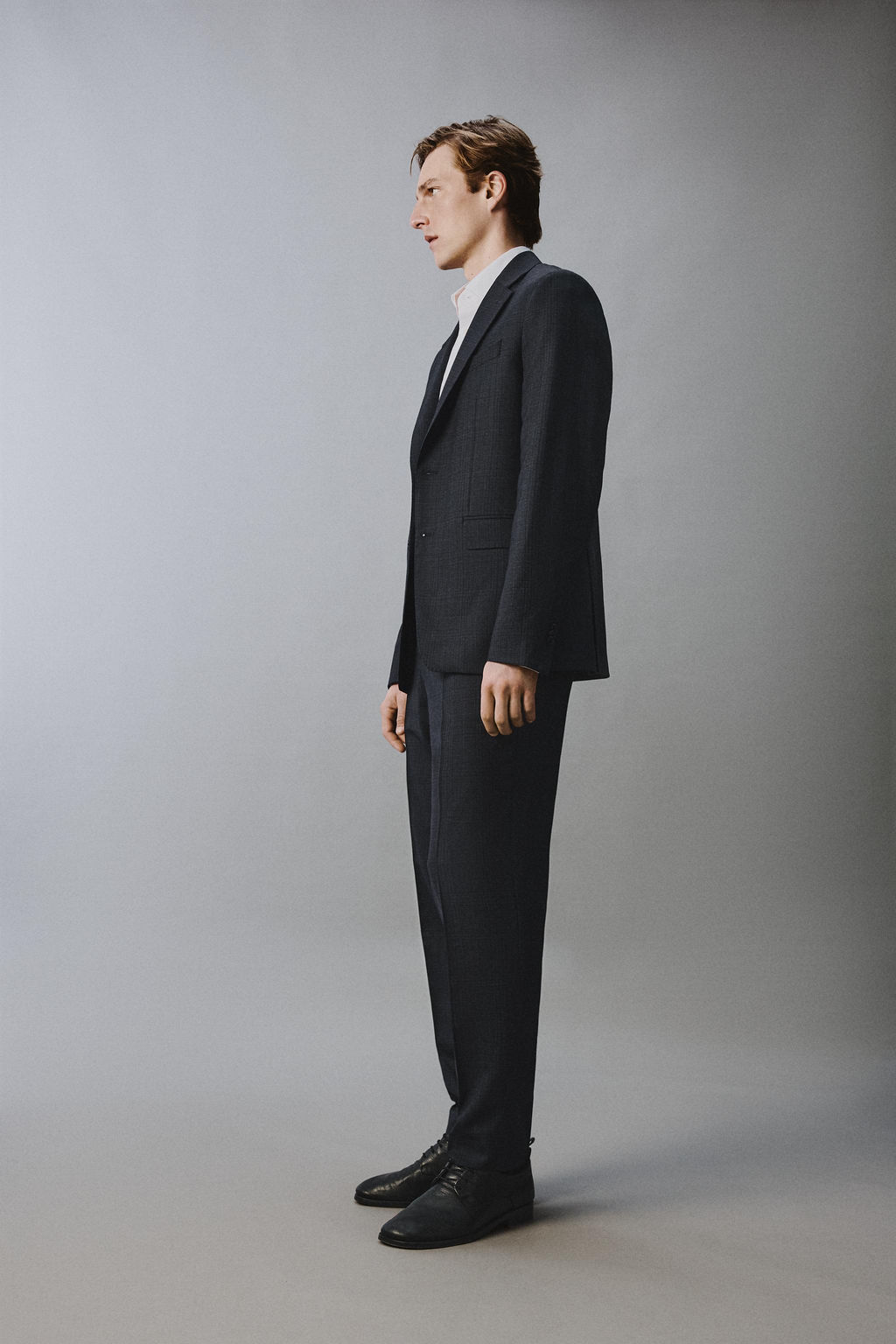 BLAZER TRAJE CUADROS 100% LANA / Marino - Zara фото 4