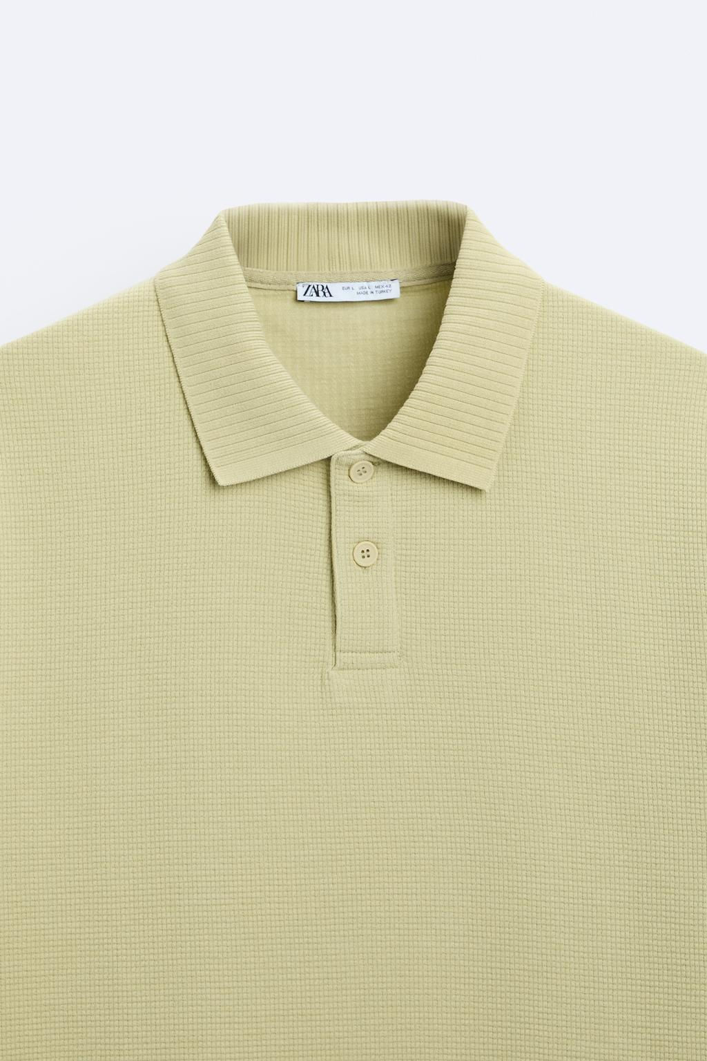 TEXTURED POLO SHIRT - Zara фото 34