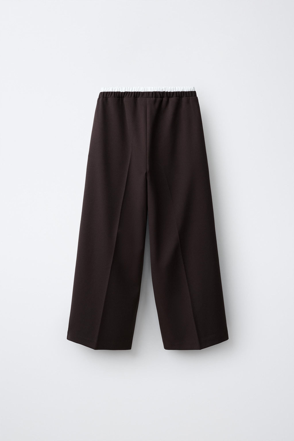 PANTAL?N WIDE LEG CINTURILLA DOBLE / Marr?n - Zara фото 2