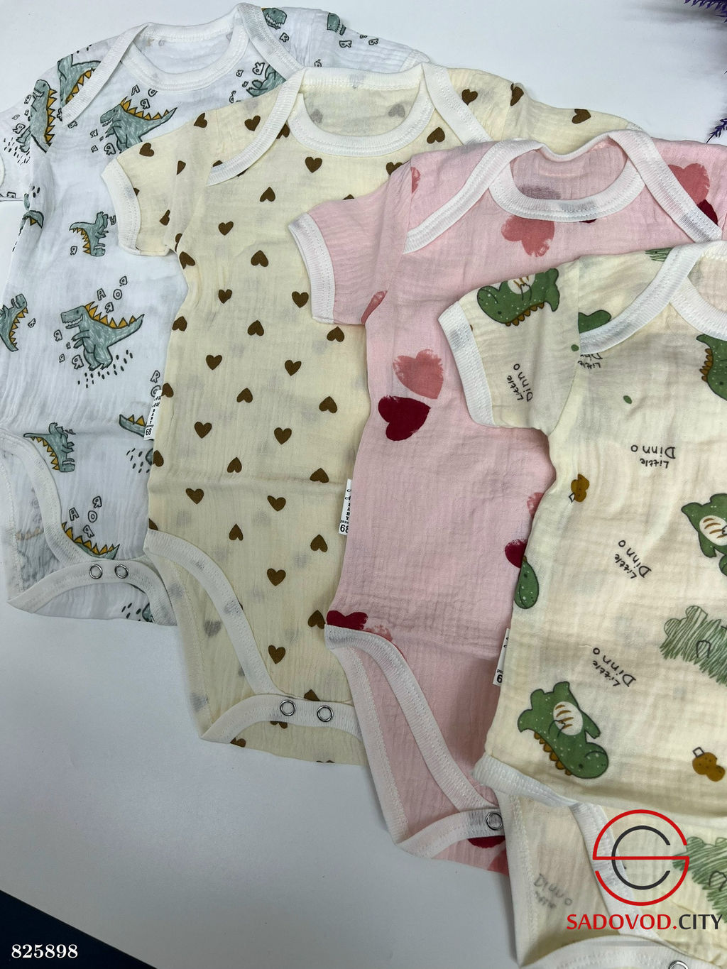 Боди с коротким рукавами для новорождённых 1 шт