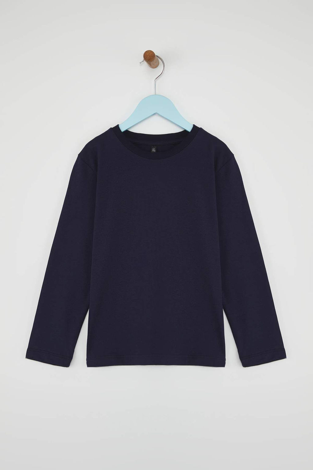 Lacivert-Yesil-Ekru 3lu Erkek Cocuk 100% Pamuk Duz Regular Orme T-Shirt TKDAW26TS00002 - Trendyolmilla фото 3