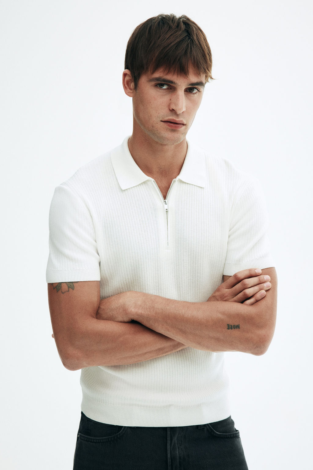 Polo con media cremallera Slim Fit - H&m фото 6