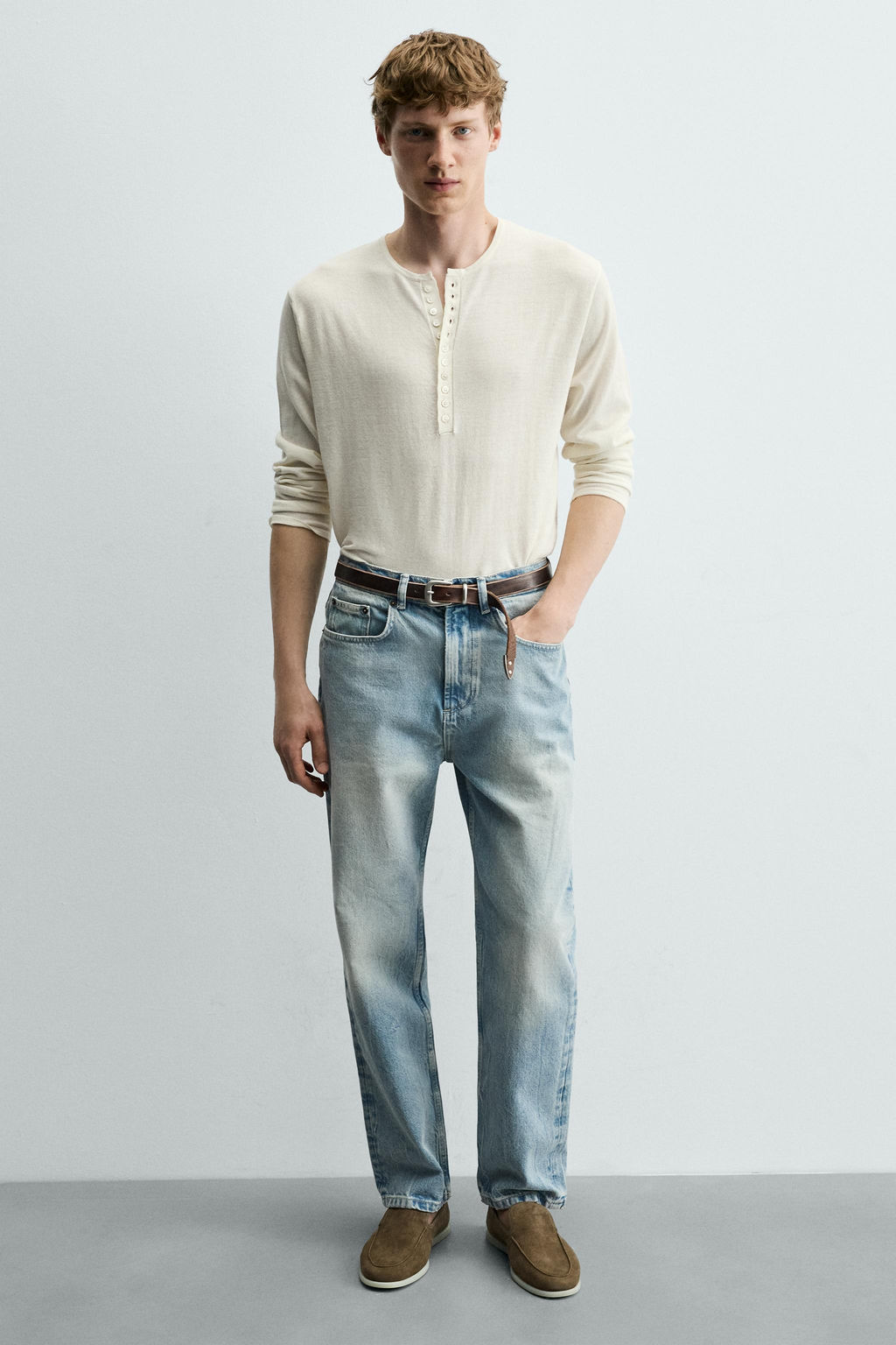 MOCAS?N PIEL CASUAL / Gris - Zara фото 2